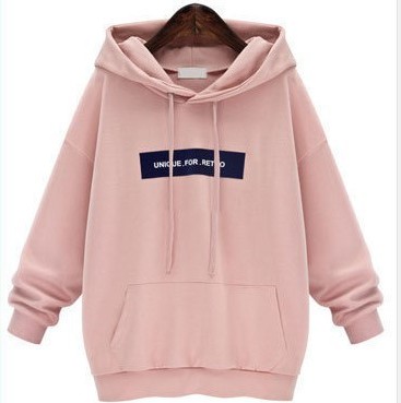 A new large-sized, fleece and thickened hooded sweatshirt for women with loose long-sleeved sleeves Application Scenario