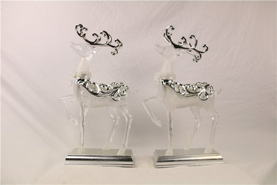 圣诞水晶发光摆件小麋鹿 厂家出口欧美爆款 金色红色16细节图