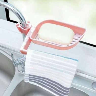 Faucet Drain Rack Sink Storage Rack Kitchen Supplies Sink Sponge Rag Drain Rack