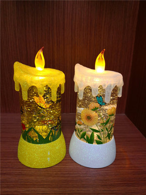 Christmas candle light spring sunflower flower bird LED luminescent decorations us hot style 515 details Picture