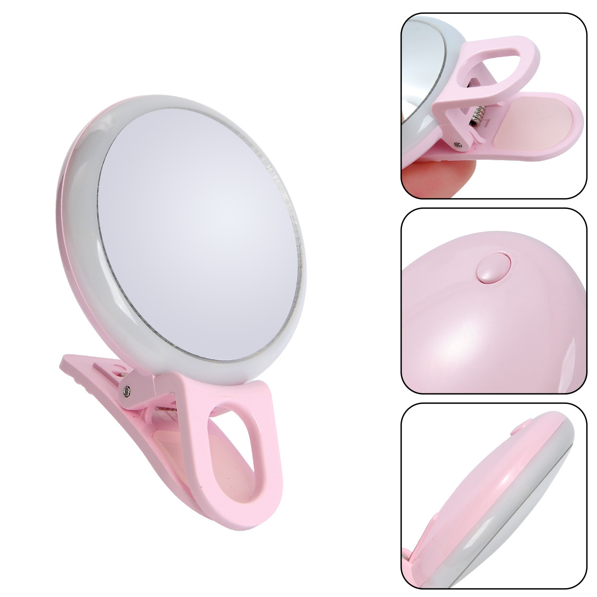 SF03 led Makeup Mirror Mini Beauty Selfie Fill Light Live Streaming Clip Portable multi-functional Charging model details Picture