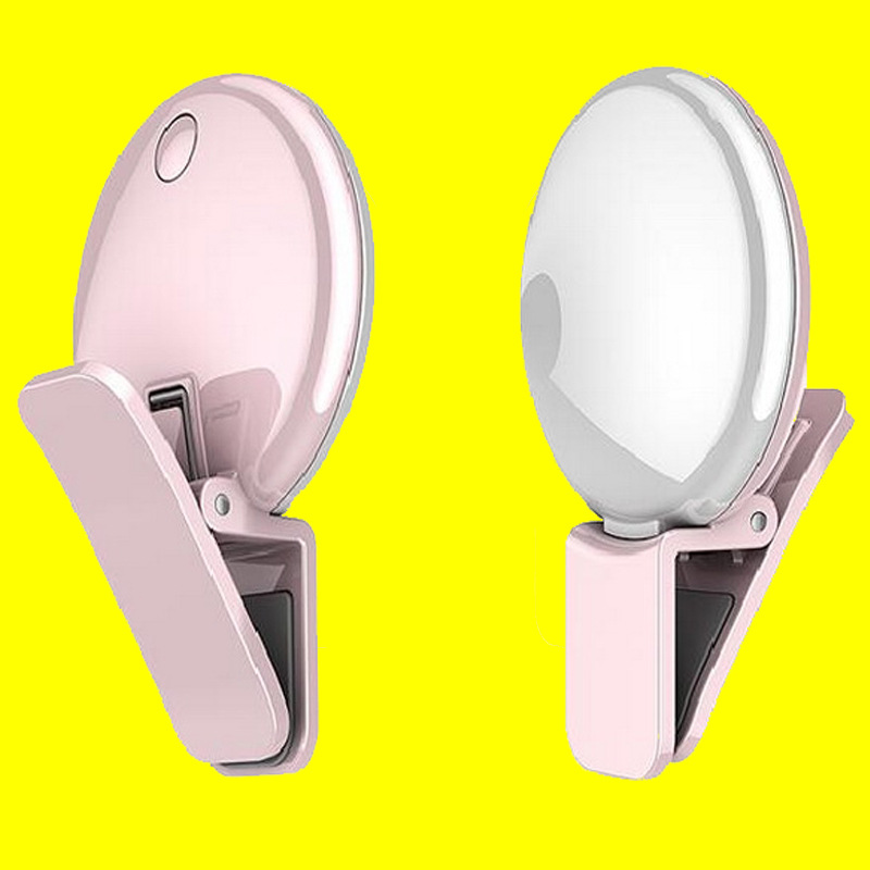Mobile phone fill light, beauty selfie, round live streaming clip, mini charging model, popular live streaming light MiniQ full figure