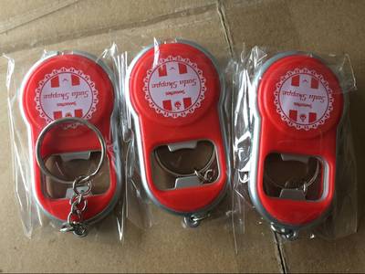 LED light-emitting elliptical gourd-shaped beer bottle opener keychain light details Picture