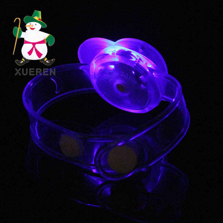New Christmas color cartoon creative luminous hand band children colorful flash wrist band