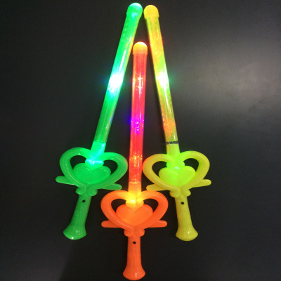 发光棒 闪亮卡通可爱爱心闪光棒 演唱会荧光棒