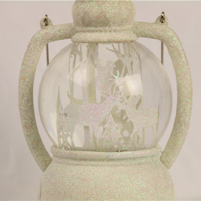 A pair of hollowed-out bedside lamps with Christmas reindeer and little elk, LED illuminated decorative items, snowflake manufacturer, 220 details Picture