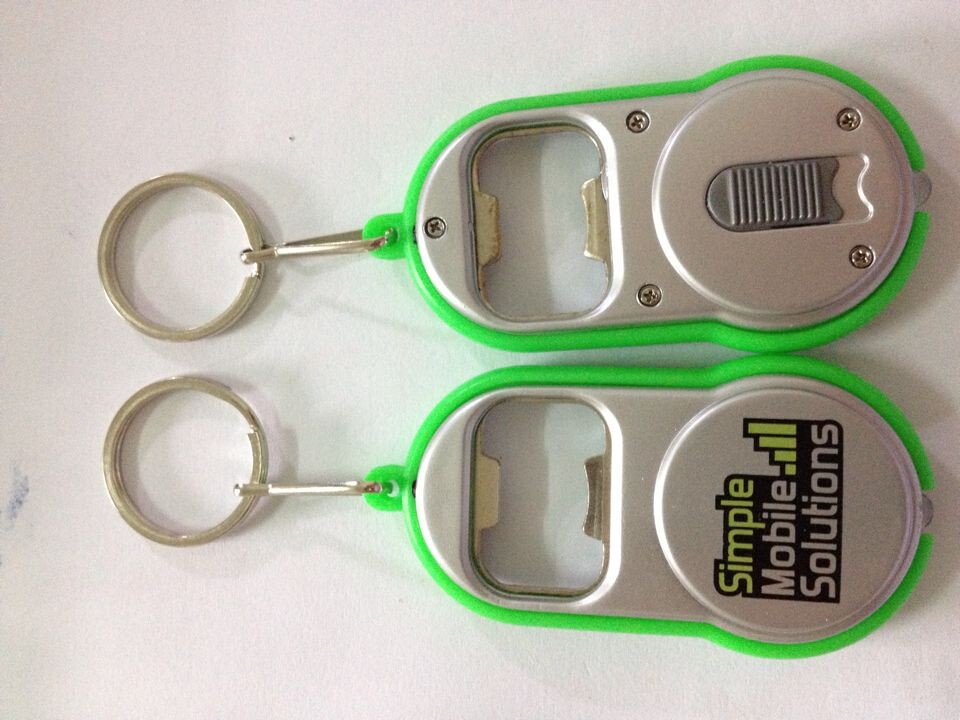 LED light-emitting bottle opener keychain beer bottle opener light details Picture