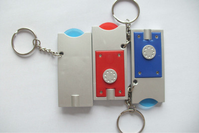 LED light Euro coin key chain lamp key chain LED flashlight
