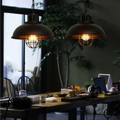 Loft is an American style rustic bar and cafe with innovative iron art dining chandelier