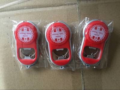 LED light-emitting elliptical gourd-shaped beer bottle opener keychain light Specification image