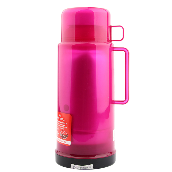 Thermos flask plastic case glass liner thermos flask