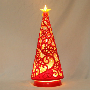 圣诞圣诞树星星款发光红色LED发光摆件雪花厂家出口欧美279