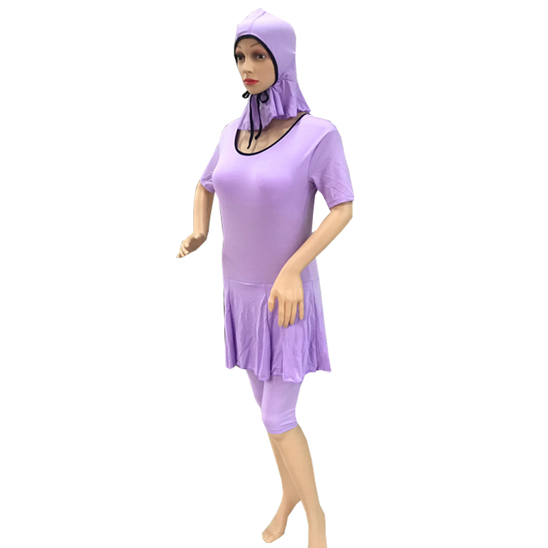 穆斯林泳衣保守妇女游泳衣阿拉伯泳装细节图