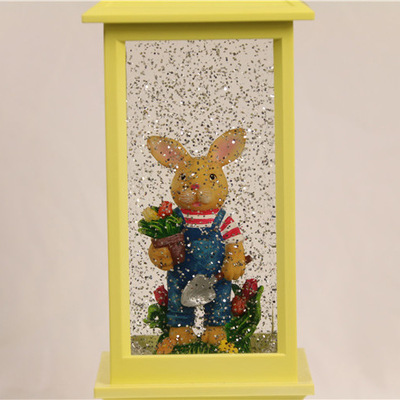 风灯圣诞兔子站立发光雪花摆件欧美爆款 亚马逊65产品图