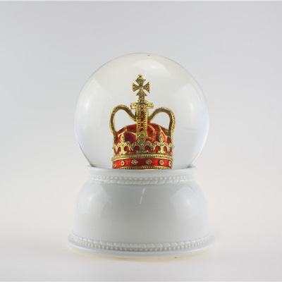 水晶球 女生 生日 天空之城 女爵皇冠雪花创意装饰水晶球摆件cm-5