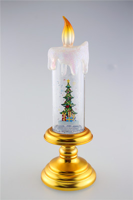 圣诞中油蜡烛灌油闪片 LED发光摆件 厂家出口欧美爆款578图