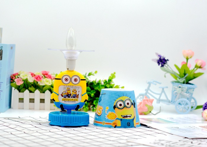 Minions two-sided photo frame lamp learning bedside lamp