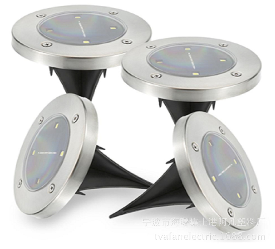 4led太阳能地埋灯 as seen on tv disk lights amazon爆款 源工厂产品图