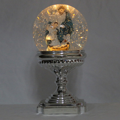 Christmas lantern Crystal Ball Energy ball Jesus Christ Mary Luia gold LED lighting decorations 266