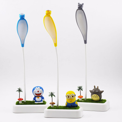 Little night light Bedside lamp Cartoon Yellow Totoro desk bedside charging lamp
