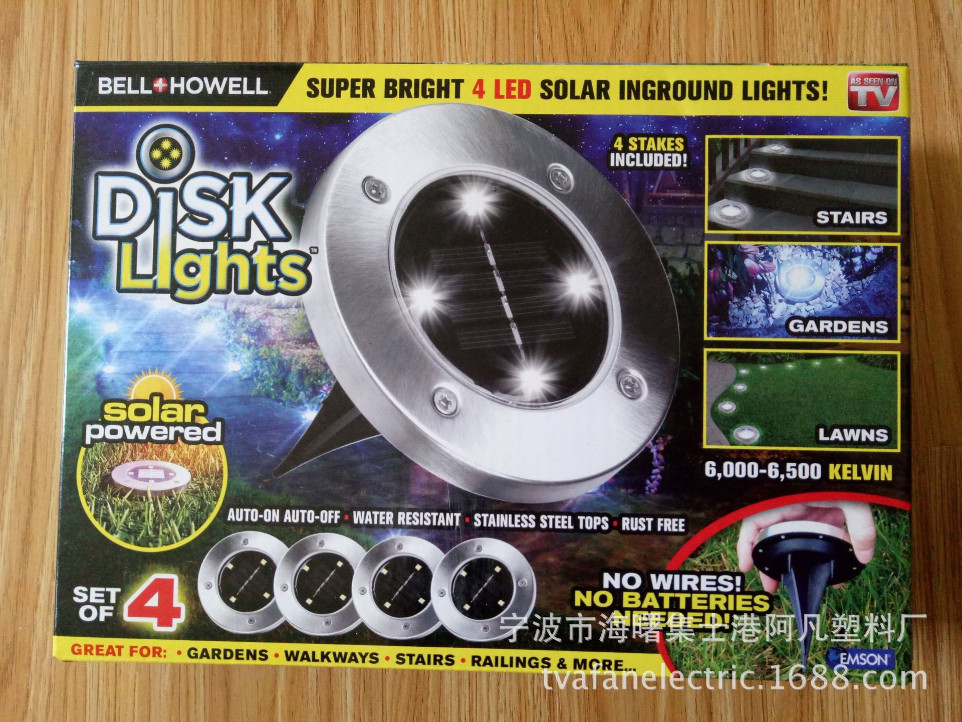 4led太阳能地埋灯 as seen on tv disk lights amazon爆款 源工厂细节图