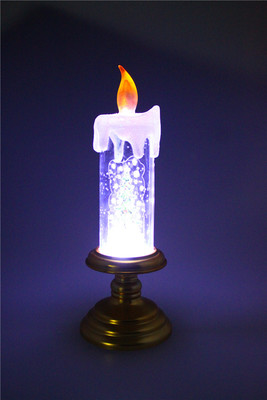 圣诞中油蜡烛灌油闪片 LED发光摆件 厂家出口欧美爆款578细节图