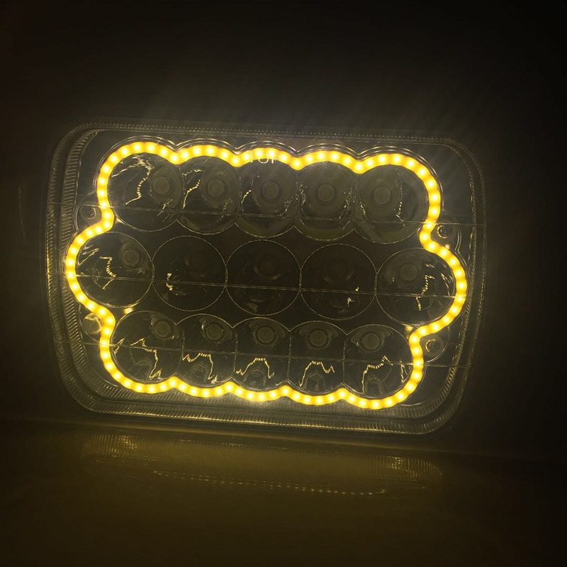 7-inch 45W work light with 15-bead aperture daytime running light for truck LED headlights, super bright. Truck modified lights Specification drawing