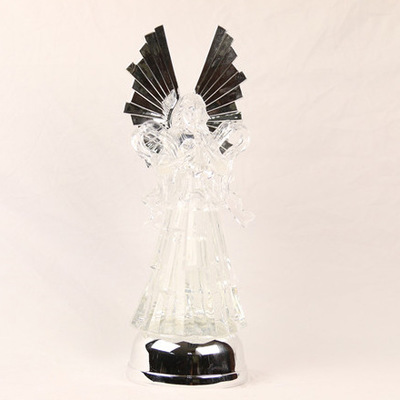 圣诞水晶天使银翅膀 发光飘雪 厂家出口欧美爆款亚马逊426