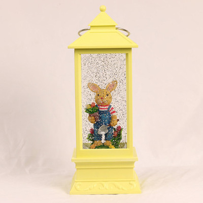 风灯圣诞兔子站立发光雪花摆件欧美爆款 亚马逊65