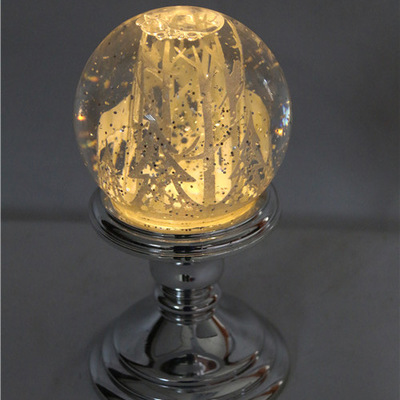 Christmas lamp Crystal Ball Energy Ball Carving Christmas tree gold LED lighting decorations snowflake 267