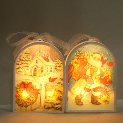 圣诞挂件发光摆件圣诞屋欧美爆款竖款89-2