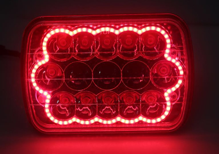 7-inch 45W work light with 15-bead aperture daytime running light for truck LED headlights, super bright. Truck modified lights details Picture