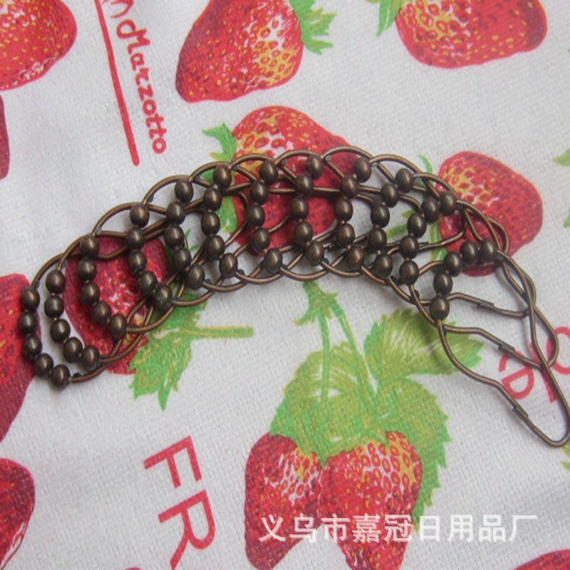 铜色浴帘钩窗帘钩铜珠装饰 纯不锈钢制造 不生锈