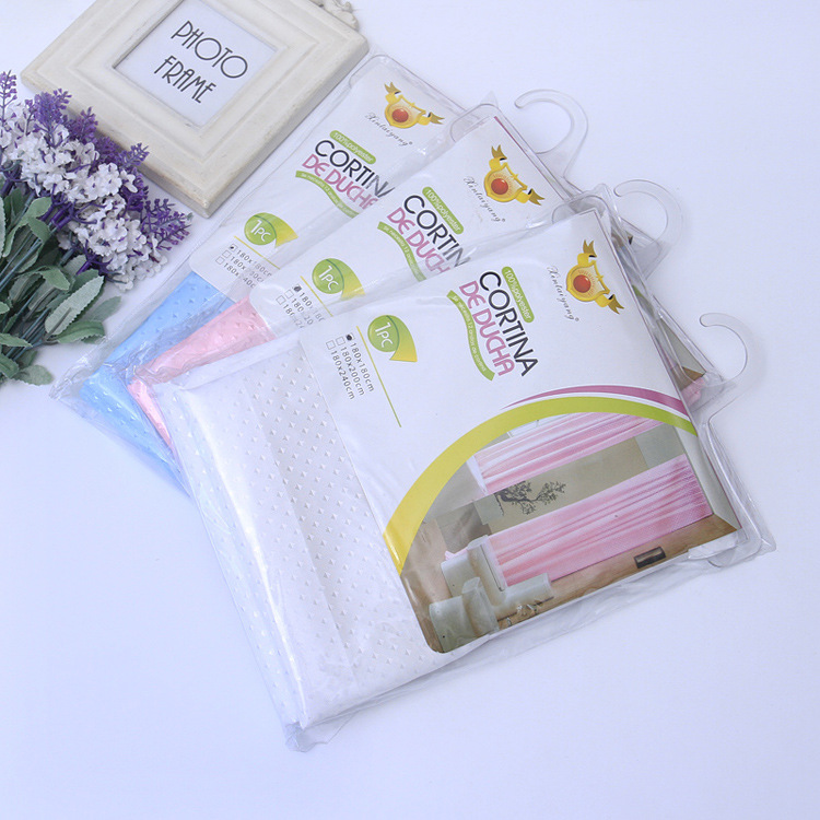 涤纶浴帘素色钻石纹 精装防水加厚防霉订做浴帘布