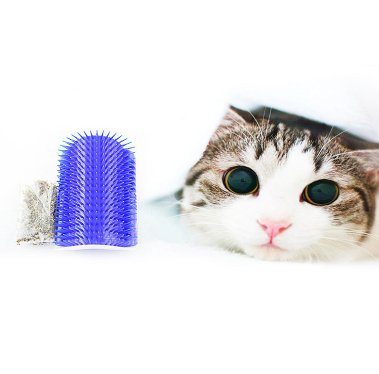 宠物猫咪墙角按摩蹭毛器 固定脱毛抓痒刷 宠物猫咪按摩器cat comb