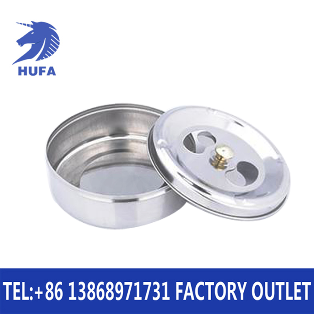 不锈钢金顶烟灰缸带盖旋转全封密烟灰缸酒店烟具旋转环细节图