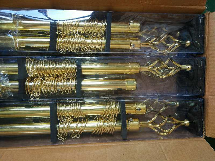 厂家直销非洲25/28mm伸缩铁艺窗帘杆罗马杆窗帘配件轨道详情图1