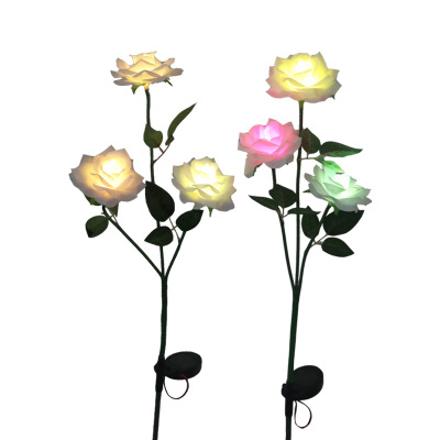 Solar panel decorative lawn lights solar PANEL LED rose lights support custom