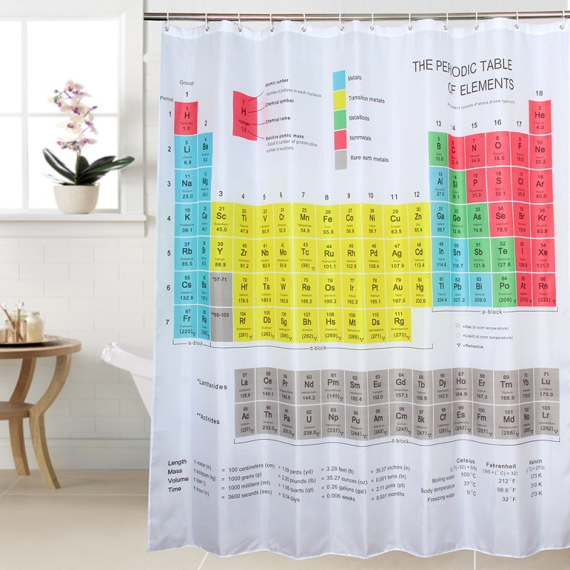 Polyester shower curtain waterproof and mildew proof manufacturers direct bathroom curtain thumbnail