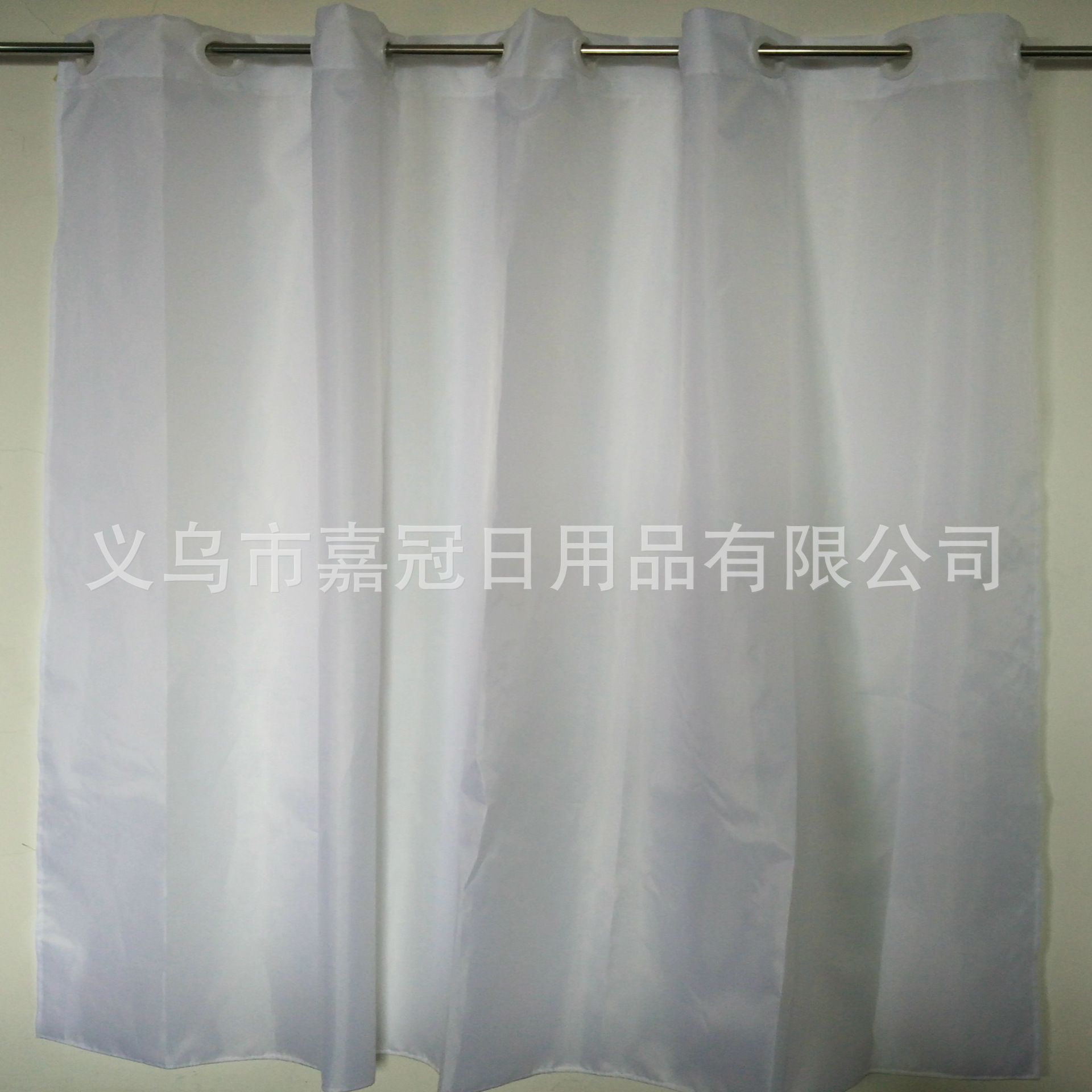 酒店浴室帘 简约现代大环纯白涤纶浴帘款式花型可选