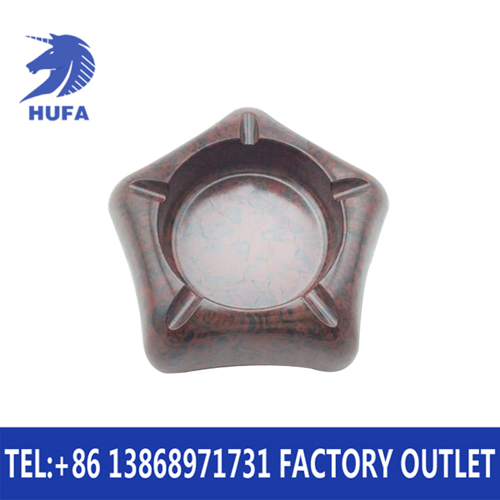 五角星烟灰缸黑/棕色硬塑烟灰缸酒店烟灰缸五角烟灰缸产品图