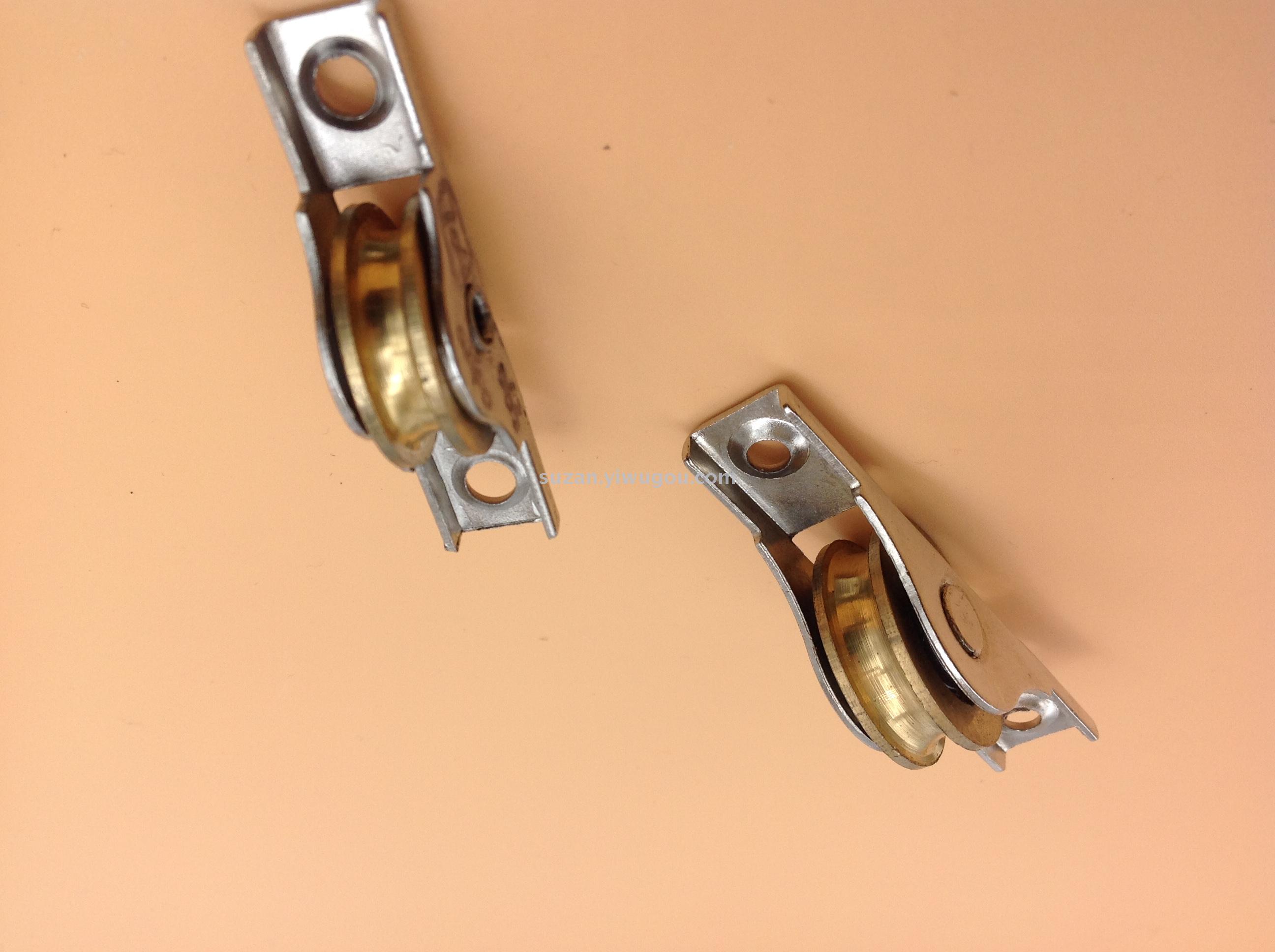 Glass bracket furniture hardware fittings moving glass wheel glass fittings details Picture