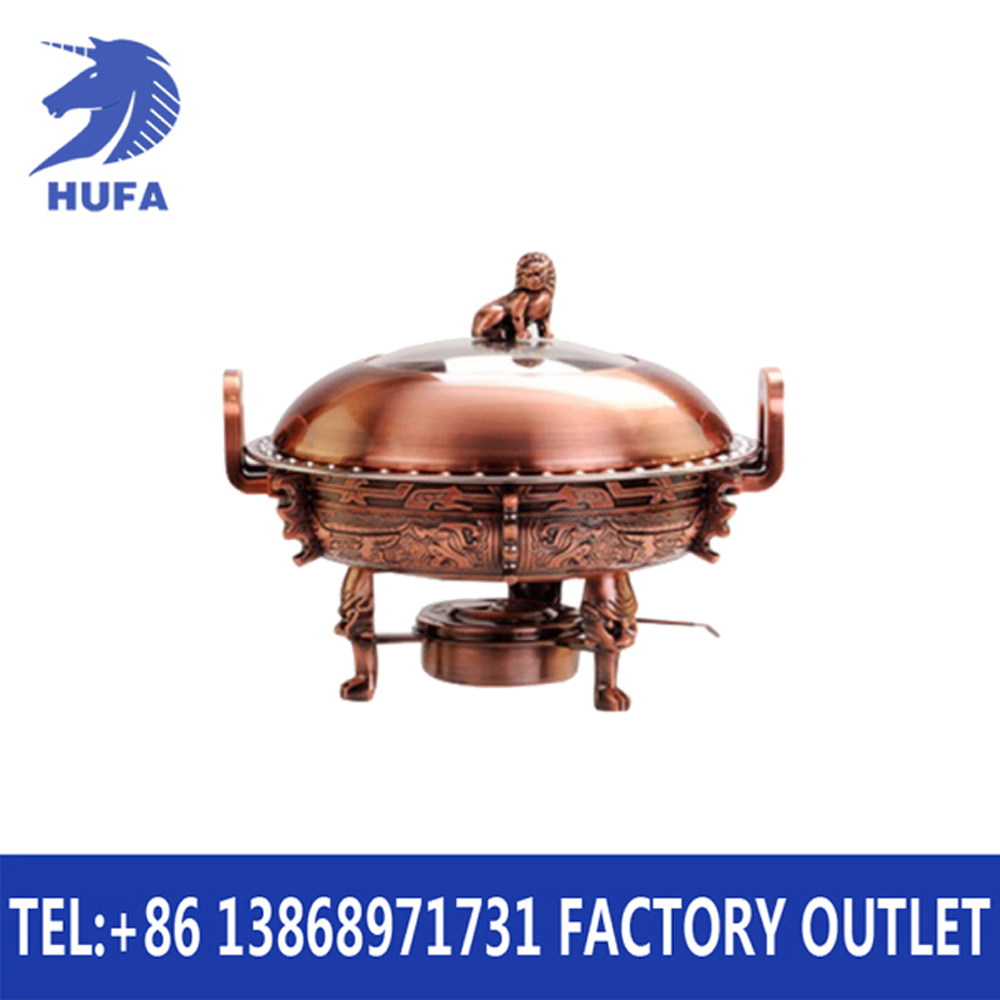 Hotel supplies China Zzun Ding dry boiler fire control small hot pot solid alcohol furnace stainless steel retro solid alcohol furnace blue/red copper Zzun Ding high-end hot pot restaurant alcohol furnace hotel supplies full figure