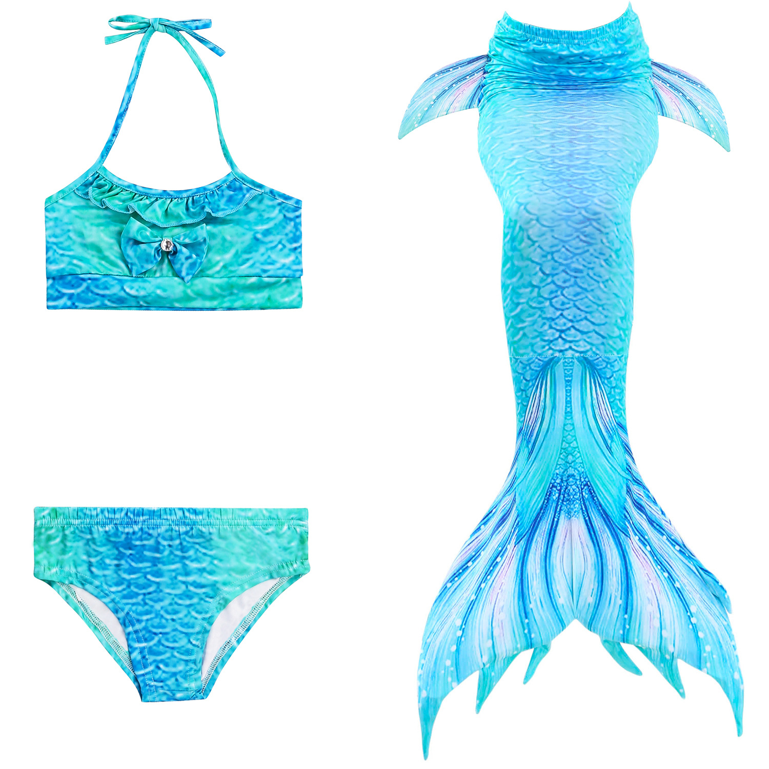 2018 New Children's Mermaid Swimsuit Mermaid Tail Swimsuit Mermaid Costume Swimsuit Bikini Specification drawing