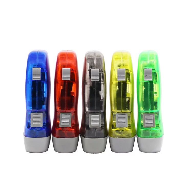 Wholesale hand-pressed 3-LED flashlights, environmentally friendly hand-cranked power generation flashlights, factory direct sales