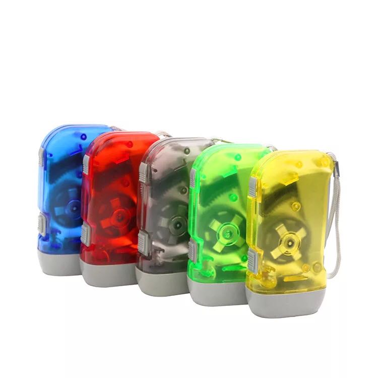 Wholesale hand-pressed 3-LED flashlights, environmentally friendly hand-cranked power generation flashlights, factory direct sales details Picture