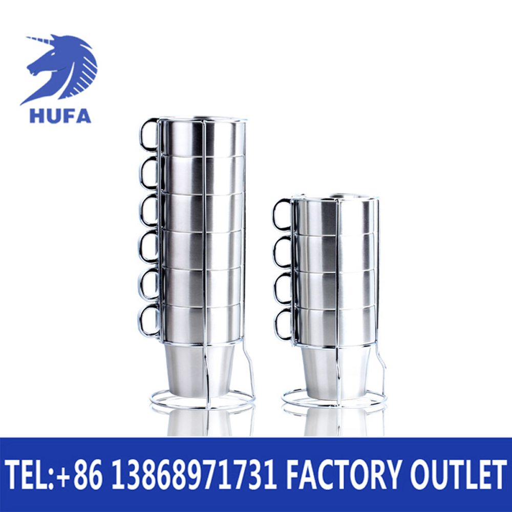 Hotel supplies conical set cups, coffee cup sets, family double-layer insulated water cups