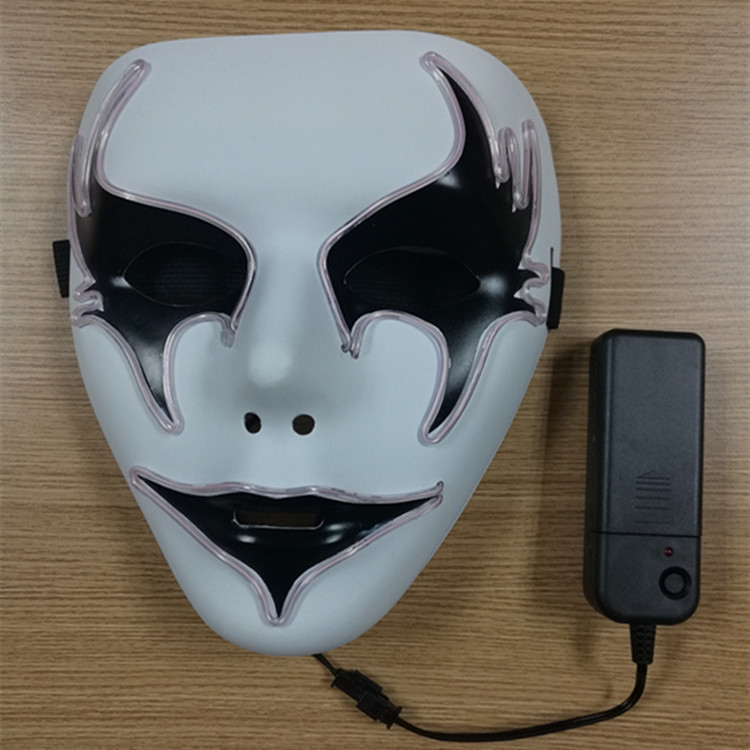Halloween hand-painted grimace glow mask EL Cold Light Party party LED mask