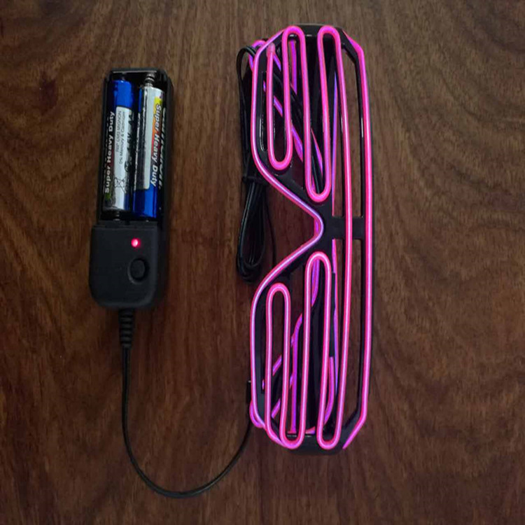 El Windows light emitting glasses 3V drive set Cold light emitting glasses EL light emitting glasses Wire
