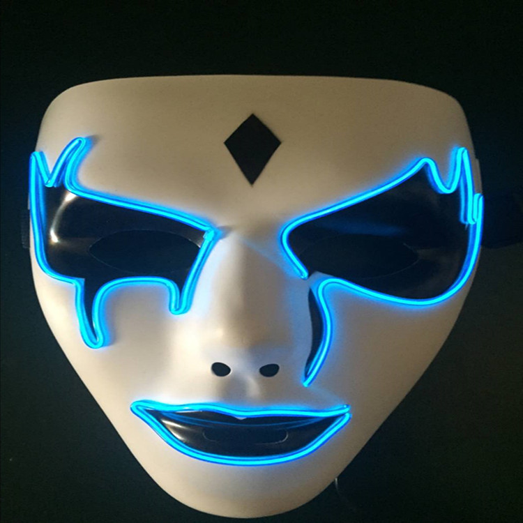El Glow Mask Halloween Atmosphere LED mask glow cold light